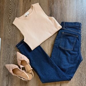 Abercrombie & Fitch Navy Straight Leg Jeans